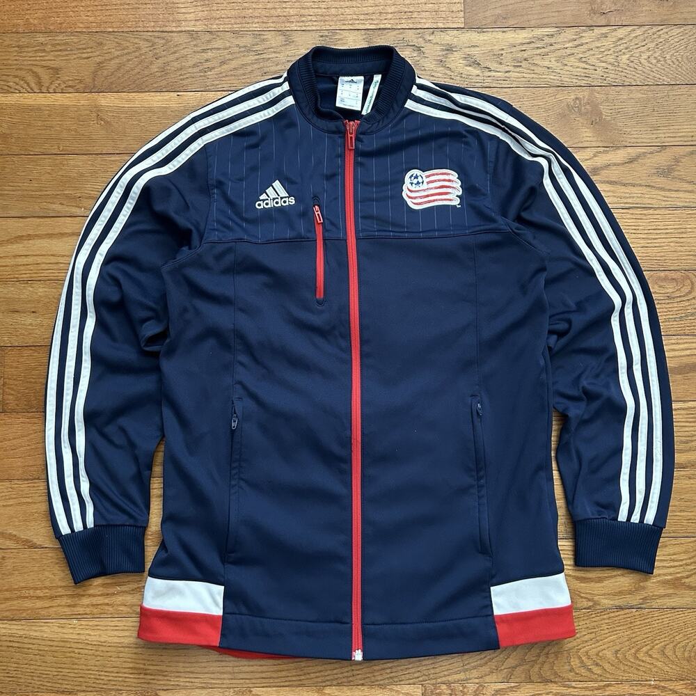 Adidas New England Revolution MLS 2014 Warm Up Soccer Jacket Medium